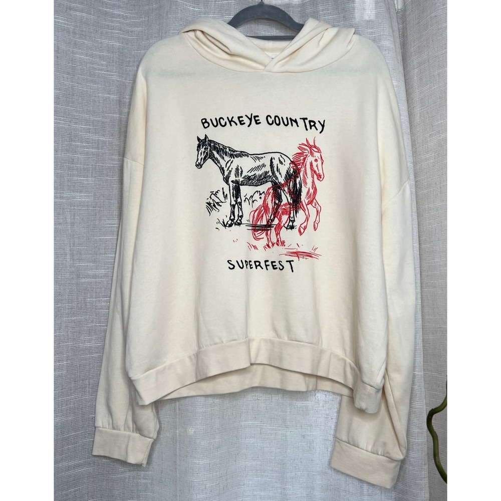 NWOT Buckeye Country Superfest 2024 Zach Bryan Billy Strings Hoodie‎ Size 2XL